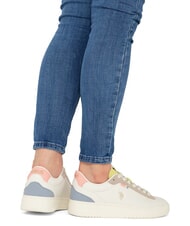 U.S. POLO ASSN. KOSMO Baskets pour femmes blanc cass&eacute; bleu clair - Chaussures Femme - 6