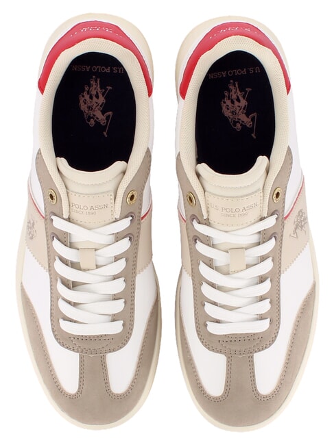 CAMPY Baskets blanc cass&eacute;-rouge - Chaussures Homme