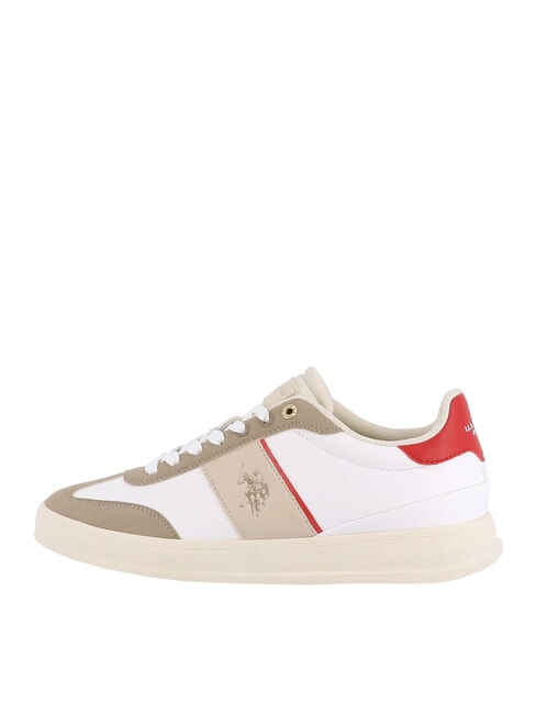 CAMPY Baskets blanc cass&eacute;-rouge - Chaussures Homme