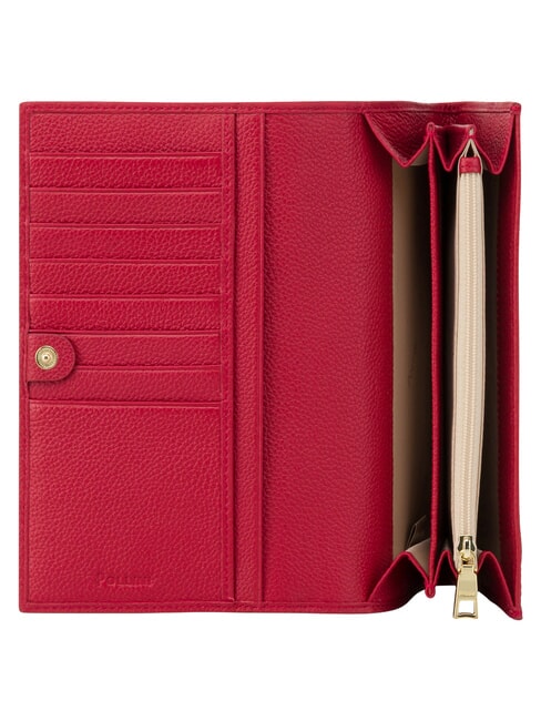 HERITAGE Grand portefeuille avec porte-cartes ivoire rouge - Portefeuilles Femme