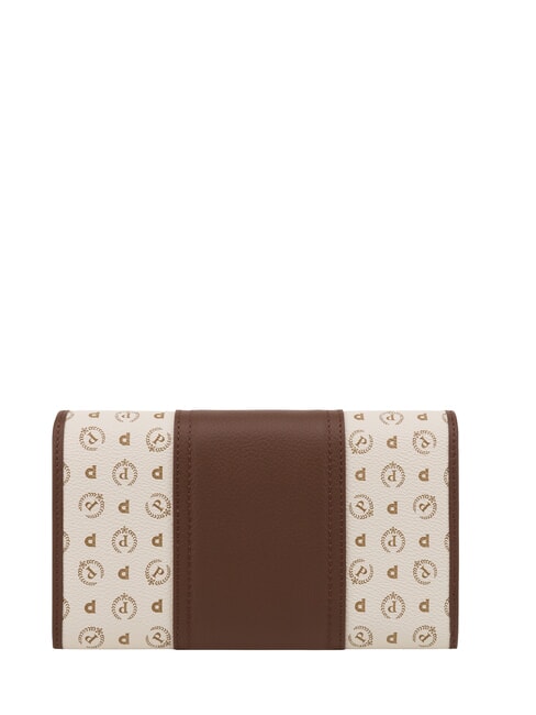 HERITAGE Grand portefeuille avec porte-cartes ivoire brun - Portefeuilles Femme