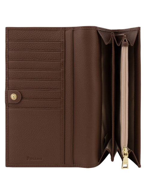 HERITAGE Grand portefeuille avec porte-cartes ivoire brun - Portefeuilles Femme