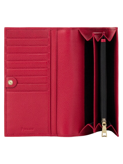 HERITAGE Grand portefeuille avec porte-cartes noir rouge - Portefeuilles Femme