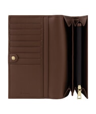 POLLINI HERITAGE Grand portefeuille avec porte-cartes brun noir - Portefeuilles Femme - 3