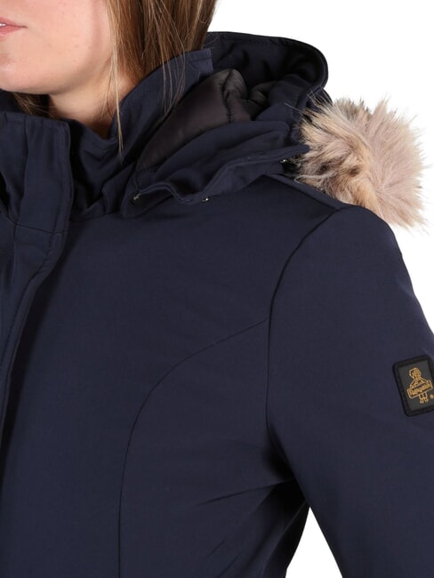 EVA veste &agrave; capuche bleu fonc&eacute; - Vestes pour femmes