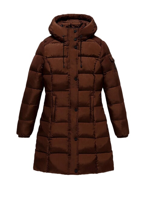 LADY LONG HUNTER doudoune longue caf&eacute; - Doudounes femme