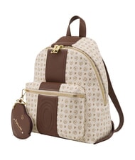 POLLINI HERITAGE Sac &agrave; dos avec poche avant et anneau porte-cl&eacute;s ivoire brun - Sacs pour Femme - 2