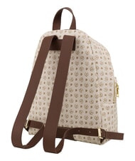 POLLINI HERITAGE Sac &agrave; dos avec poche avant et anneau porte-cl&eacute;s ivoire brun - Sacs pour Femme - 3