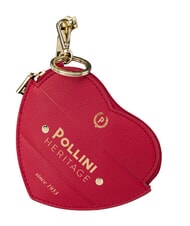 POLLINI HERITAGE Sac &agrave; dos avec poche avant et anneau porte-cl&eacute;s noir rouge - Sacs pour Femme - 5