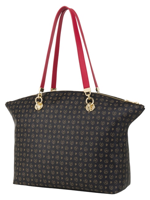 HERITAGE Sac cabas bandouli&egrave;re, avec porte-cl&eacute;s noir rouge - Sacs pour Femme