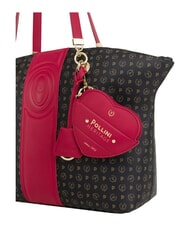 POLLINI HERITAGE Sac cabas bandouli&egrave;re, avec porte-cl&eacute;s noir rouge - Sacs pour Femme - 7