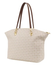 POLLINI HERITAGE Sac cabas bandouli&egrave;re, avec porte-cl&eacute;s ivoire brun - Sacs pour Femme - 3