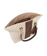 POLLINI HERITAGE Sac cabas bandouli&egrave;re, avec porte-cl&eacute;s ivoire brun - Sacs pour Femme - 4