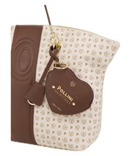 POLLINI HERITAGE Sac cabas bandouli&egrave;re, avec porte-cl&eacute;s ivoire brun - Sacs pour Femme - 6