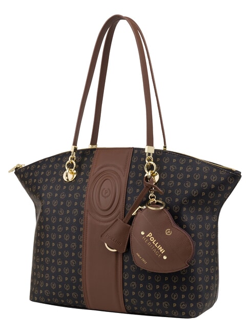 HERITAGE Sac cabas bandouli&egrave;re, avec porte-cl&eacute;s brun noir - Sacs pour Femme