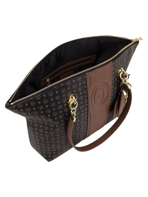 HERITAGE Sac cabas bandouli&egrave;re, avec porte-cl&eacute;s brun noir - Sacs pour Femme