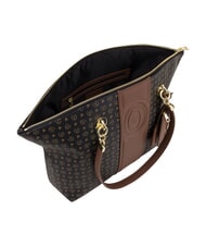 POLLINI HERITAGE Sac cabas bandouli&egrave;re, avec porte-cl&eacute;s brun noir - Sacs pour Femme - 4