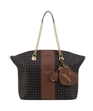 POLLINI HERITAGE Sac cabas bandouli&egrave;re, avec porte-cl&eacute;s brun noir - Sacs pour Femme - 5