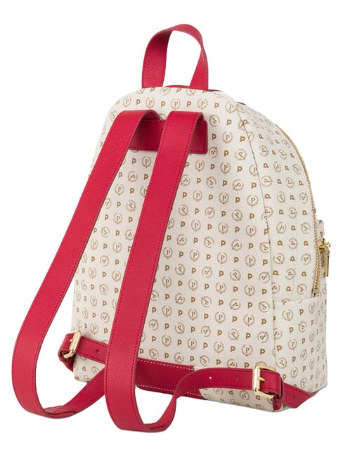HERITAGE Sac &agrave; dos avec poche avant et anneau porte-cl&eacute;s ivoire rouge - Sacs pour Femme