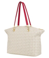 POLLINI HERITAGE Sac cabas bandouli&egrave;re, avec porte-cl&eacute;s ivoire rouge - Sacs pour Femme - 3