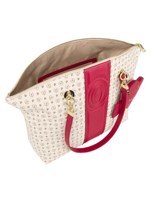 HERITAGE Sac cabas bandouli&egrave;re, avec porte-cl&eacute;s ivoire rouge - Sacs pour Femme