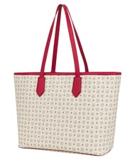 POLLINI HERITAGE Sac cabas bandouli&egrave;re, avec trousse de toilette ivoire rouge - Sacs pour Femme - 3