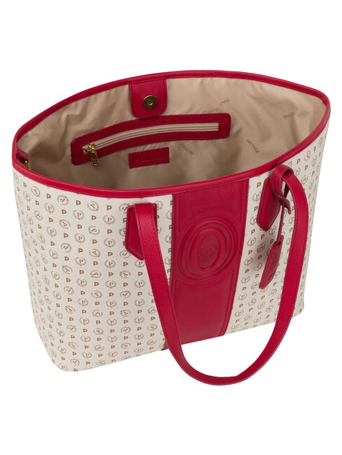 HERITAGE Sac cabas bandouli&egrave;re, avec trousse de toilette ivoire rouge - Sacs pour Femme