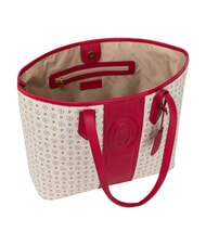 POLLINI HERITAGE Sac cabas bandouli&egrave;re, avec trousse de toilette ivoire rouge - Sacs pour Femme - 4