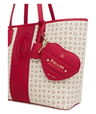 POLLINI HERITAGE Sac cabas bandouli&egrave;re, avec trousse de toilette ivoire rouge - Sacs pour Femme - 6