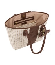 POLLINI HERITAGE Sac cabas bandouli&egrave;re, avec trousse de toilette ivoire brun - Sacs pour Femme - 4