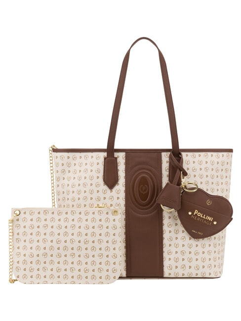HERITAGE Sac cabas bandouli&egrave;re, avec trousse de toilette ivoire brun - Sacs pour Femme