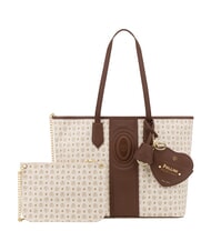 POLLINI HERITAGE Sac cabas bandouli&egrave;re, avec trousse de toilette ivoire brun - Sacs pour Femme - 5