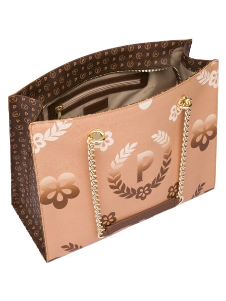 HERITAGE  Sac shopping avec imprim&eacute; int&eacute;gral marron / cr&egrave;me - Sacs pour Femme
