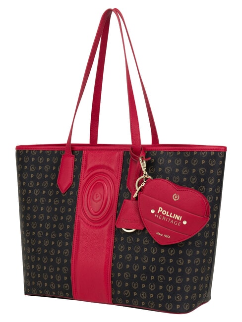 HERITAGE Sac cabas bandouli&egrave;re, avec trousse de toilette noir rouge - Sacs pour Femme