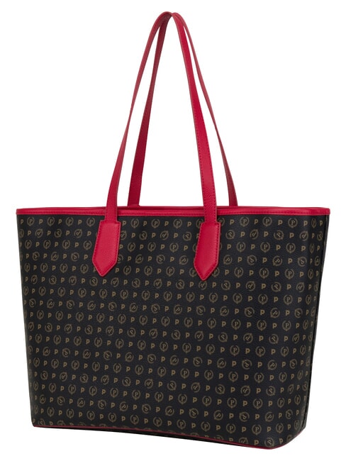 HERITAGE Sac cabas bandouli&egrave;re, avec trousse de toilette noir rouge - Sacs pour Femme