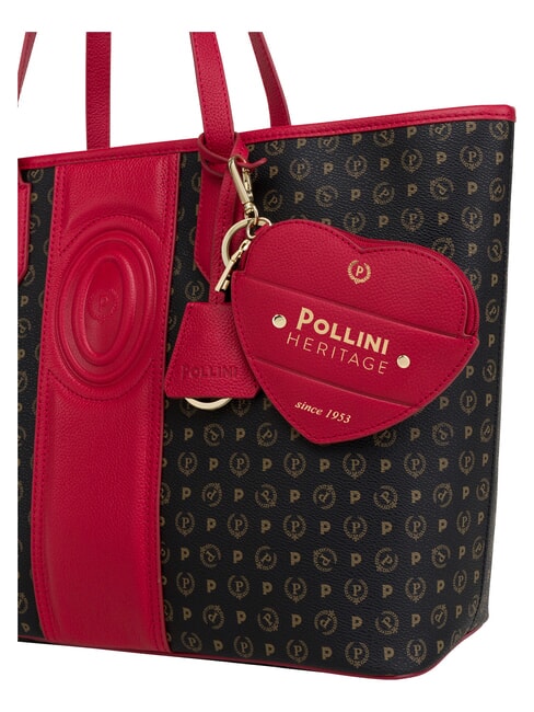 HERITAGE Sac cabas bandouli&egrave;re, avec trousse de toilette noir rouge - Sacs pour Femme