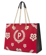 POLLINI HERITAGE  Sac shopping avec imprim&eacute; int&eacute;gral laque noire - Sacs pour Femme - 2