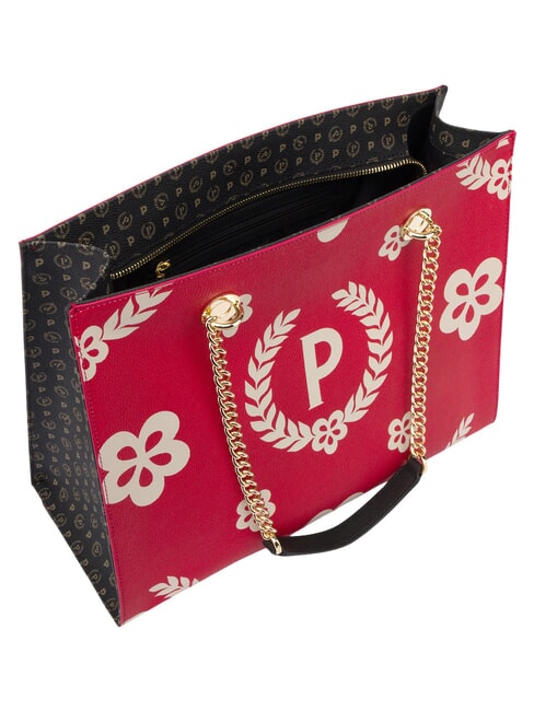 HERITAGE  Sac shopping avec imprim&eacute; int&eacute;gral laque noire - Sacs pour Femme
