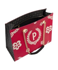 POLLINI HERITAGE  Sac shopping avec imprim&eacute; int&eacute;gral laque noire - Sacs pour Femme - 3