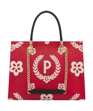 POLLINI HERITAGE  Sac shopping avec imprim&eacute; int&eacute;gral laque noire - Sacs pour Femme - 4