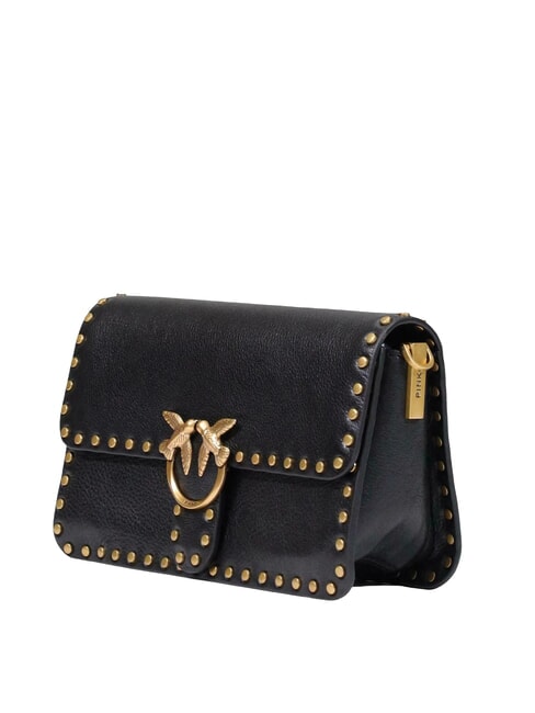 LOVE ONE SLOUCHY Mini sac bandouli&egrave;re noir-or antique - Sacs pour Femme