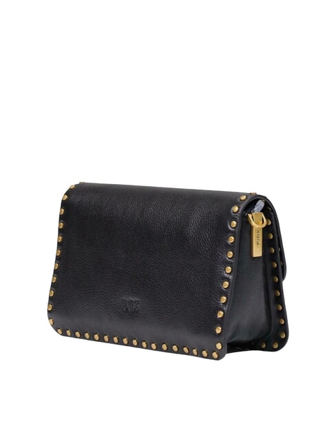 LOVE ONE SLOUCHY Mini sac bandouli&egrave;re noir-or antique - Sacs pour Femme