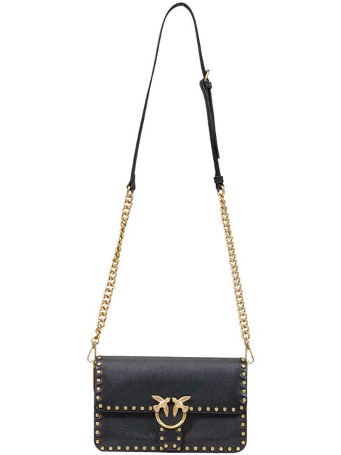 LOVE ONE SLOUCHY Mini sac bandouli&egrave;re noir-or antique - Sacs pour Femme