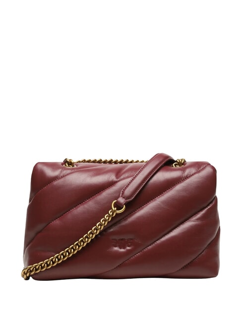 CLASSIC LOVE PUFF Sac en cuir nappa groseille intense-or antique - Sacs pour Femme