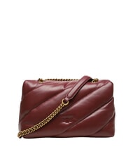 PINKO CLASSIC LOVE PUFF Sac en cuir nappa groseille intense-or antique - Sacs pour Femme - 2