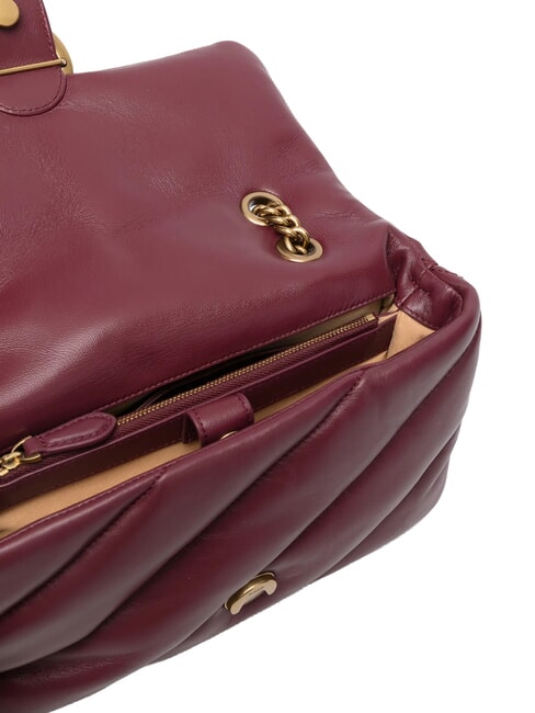 CLASSIC LOVE PUFF Sac en cuir nappa groseille intense-or antique - Sacs pour Femme