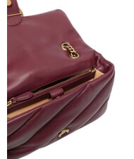 PINKO CLASSIC LOVE PUFF Sac en cuir nappa groseille intense-or antique - Sacs pour Femme - 4