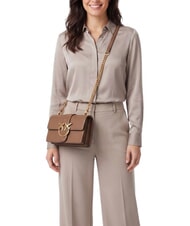 PINKO LOVE ONE CLASSIC Mini sac &agrave; bandouli&egrave;re en cuir - Sacs pour Femme