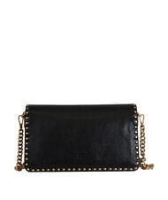 PINKO LOVE ONE SLOUCHY sac bandouli&egrave;re noir-or antique - Sacs pour Femme - 3