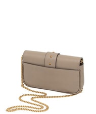 PINKO LOVE POCKET Mini sac bandouli&egrave;re blanc de soie-or antique - Sacs pour Femme - 3